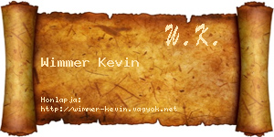 Wimmer Kevin névjegykártya
